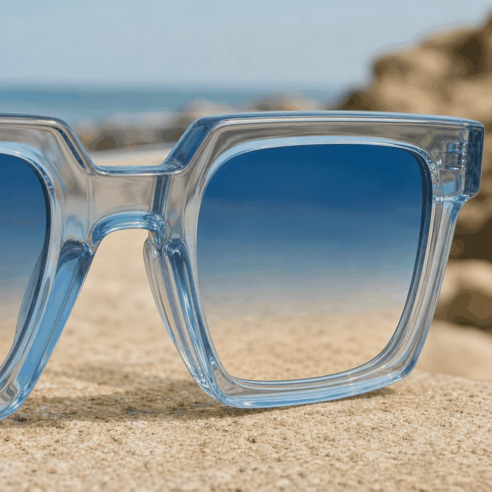 The Tide Frame - Clear Blue second detail view